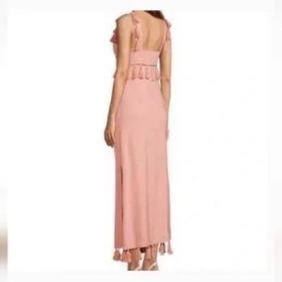 NWT Antonio Melani
x The Nat Note Cici Tassel Linen Fringe Blend Maxi Dress - Picture 4 of 6